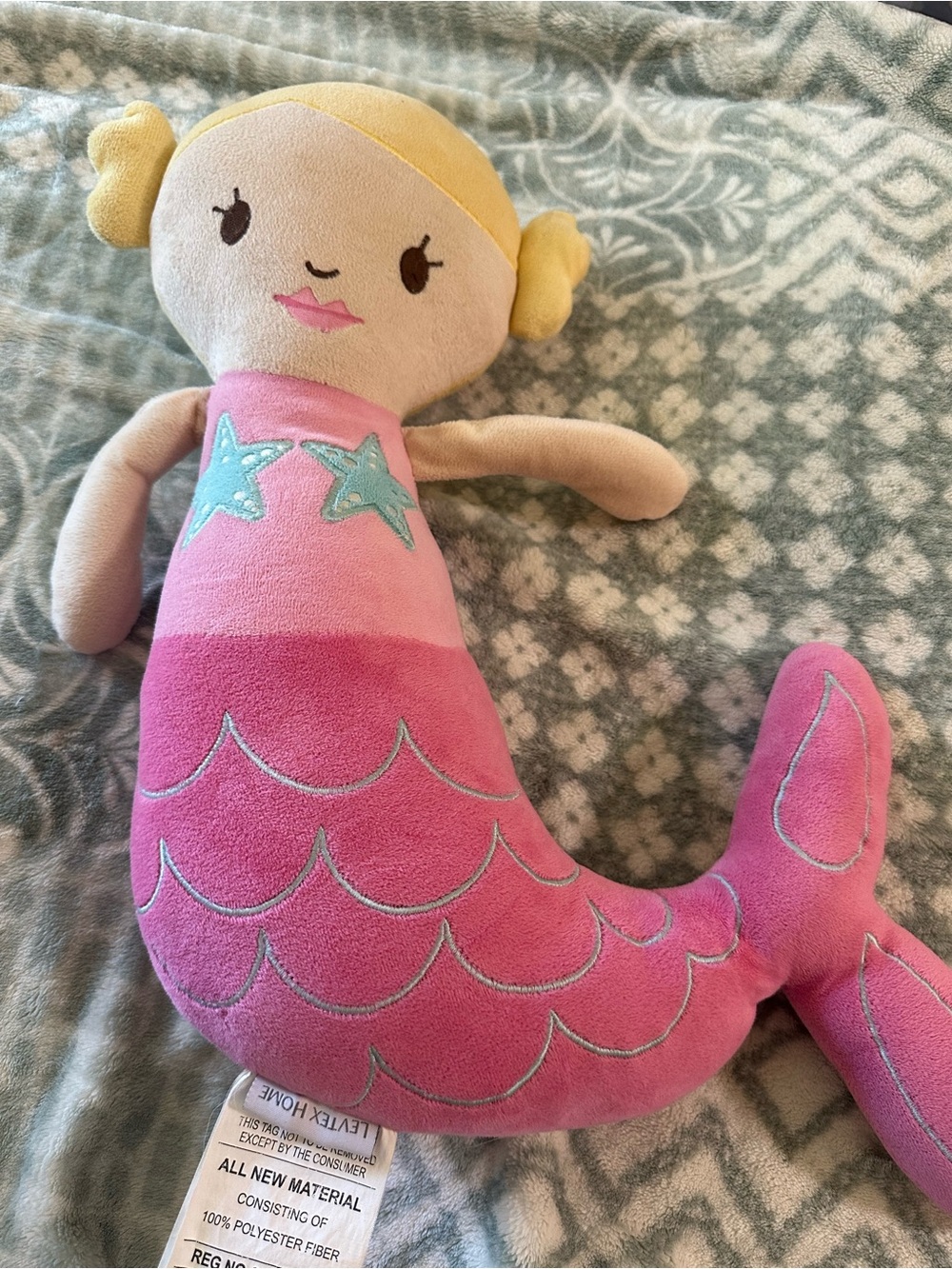 Levtex Home Plush Pink Mermaid Soft Pillow for Kids
